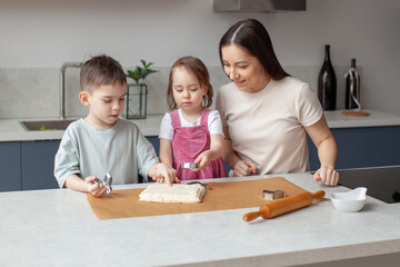 Lifestyle photo of cooking Easter decor. Family time. Under celebrated moment.