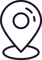 Map pin vector line icon. Premium quality logo for web sites, design, online shops, companies, books, advertisements. Black outline pictogram isolated on white background