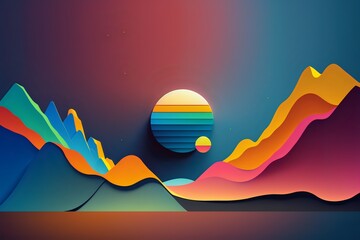 Colorful and abstract background illustration