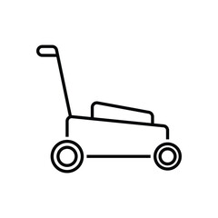 lawn mower icon, mower vector, cut illustration