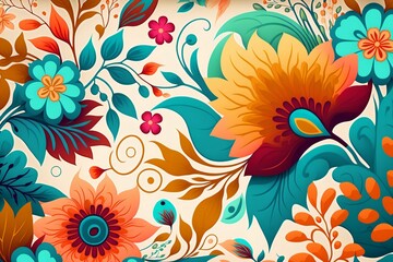 Fototapeta na wymiar Abstract floral pattern background