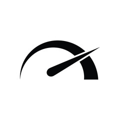 speedometer icon, internet vector, power illustration