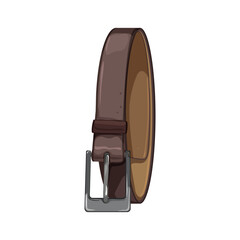 Fototapeta premium clothing leather belt cartoon vector illustration