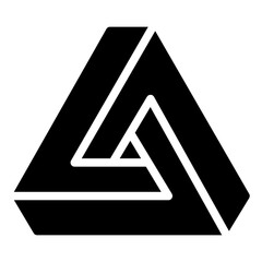 impossible triangle glyph icon