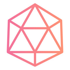 icosahedron gradient icon