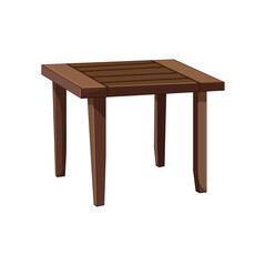 board garden outdoor table cartoon vector illustration