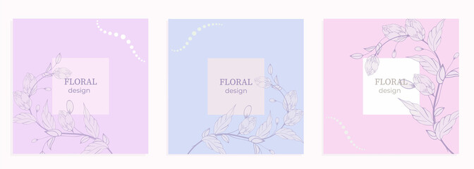 
Elegant frame, background, floral wreath, blooming branch, circular monogram with wild herbs and flowers drawn from the side. Hand drawing. Botanical illustration for invitation or wedding decor,logo