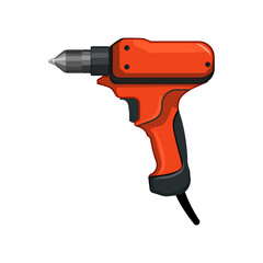 power drill cartoon vector illustration