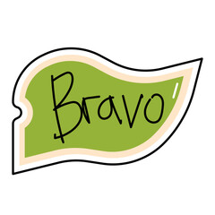 Bubble chat text hand lettering vector