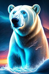 Majestic Polar Bear Illustration - Generative A.I. Art