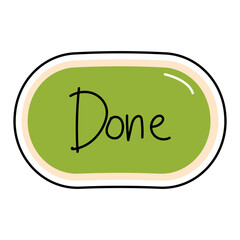 Bubble chat text hand lettering vector