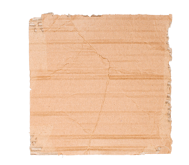 Cardboard Pieces Textured Background. Carton Piece with Copy Space, Ripped Kraft Paper Wallpaper, Brown Wrapping Vintage Paper Isolated Top View