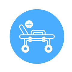 ICU Stretcher Vector Icon

