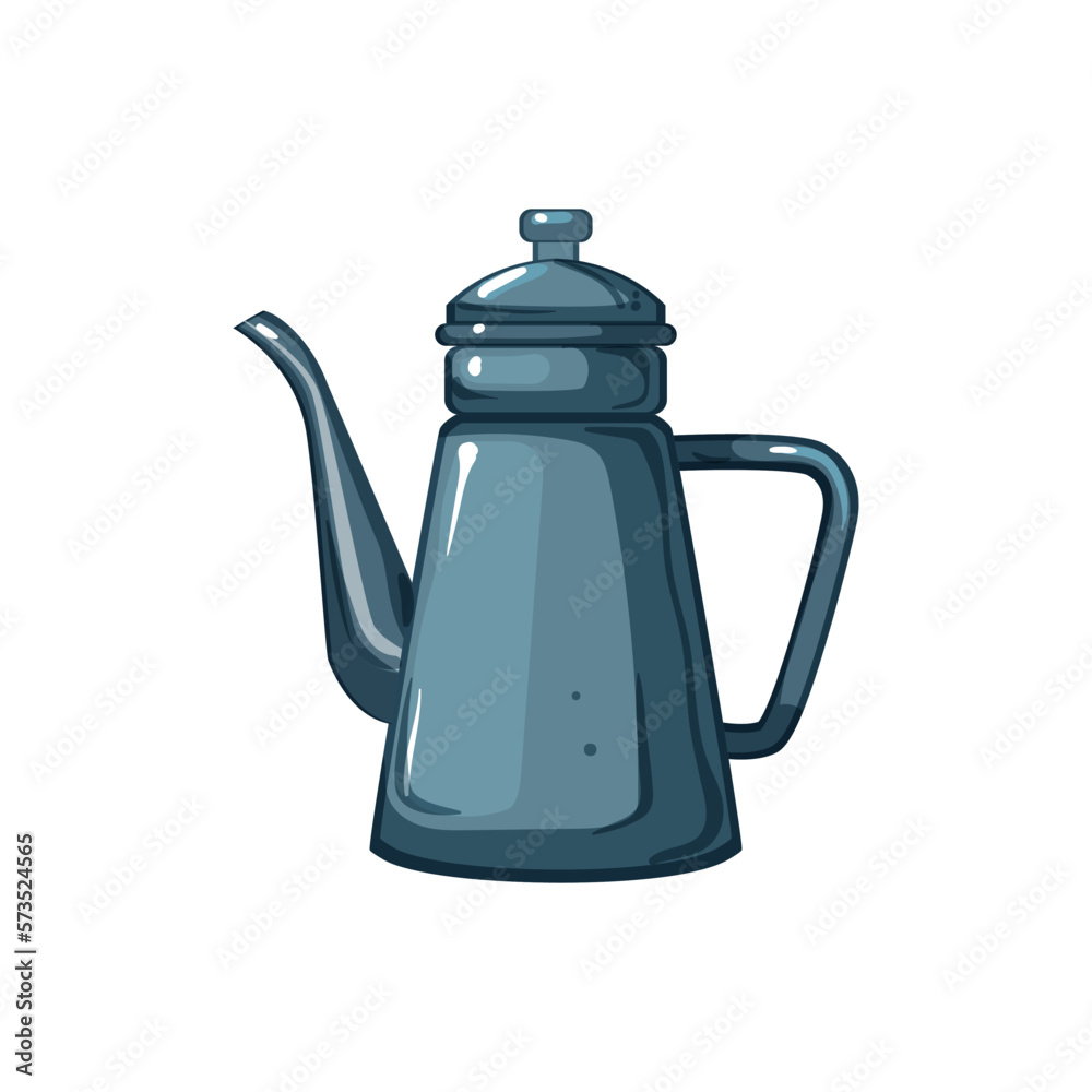 Wall mural ceramic vintage teapot cartoon vector illustration