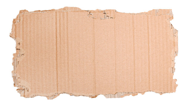 Cardboard Pieces Textured Background. Carton Piece with Copy Space, Ripped Kraft Paper Wallpaper, Brown Wrapping Vintage Paper Isolated Top View