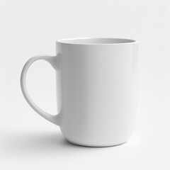 white mug on white background 
