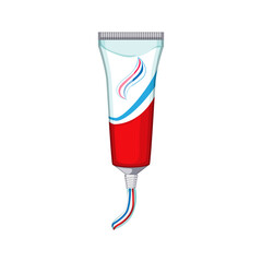 care toothpaste cartoon vector illustration
