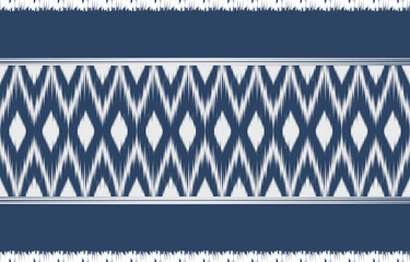 Ethnic abstract ikat art. Fabric Morocco, geometric ethnic pattern seamless  color oriental. Background, Design for fabric, curtain, carpet, wallpaper, clothing, wrapping, Batik, vector illustration