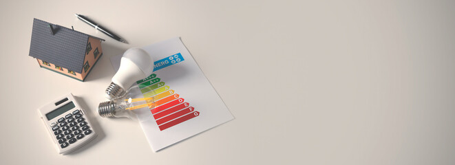 Energy rating chart, energy efficiency