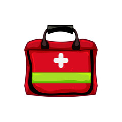 medical first aid kit cartoon vector illustration
