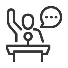 Pixel perfect, editable stroke, up scalable, line, vector bloop icon.