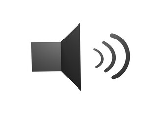speaker icon on white background, volume