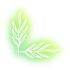 Set of wreath design neon