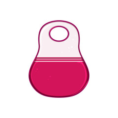 baby bib cartoon vector illustration
