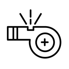Emergency whistle Vector Icon


