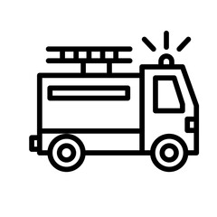 Emergency vehicle Vector Icon
