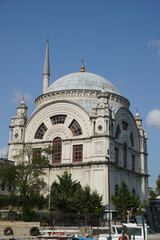 Fototapeta na wymiar Dolmabahce Bezmi Alem Valide Sultan Mosque in Istanbul, Turkiye