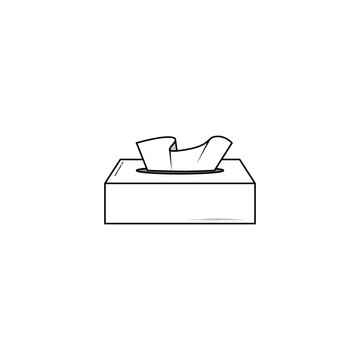 recommend clip art: Tissue box icon isolated vector graphics