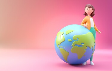 Earth Day Concept. 3D Illustration
