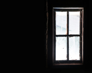 Fototapeta premium Old window in the attic