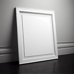 Blank canvas framed in Europen style. Generated AI