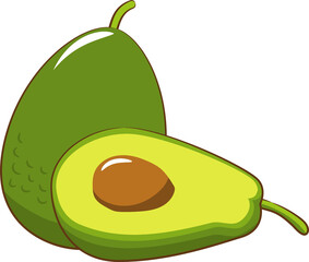 Avocado png graphic clipart design