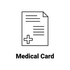 Medical card Vector Icon

