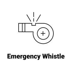 Emergency whistle Vector Icon

