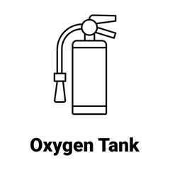 Diving tank Vector Icon

