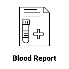 Blood testing report Vector Icon

