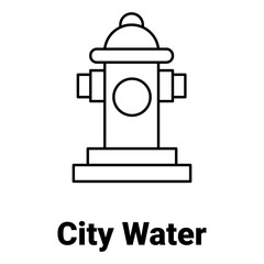 City water Vector Icon

