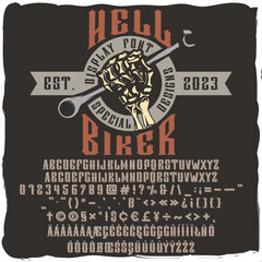 Hell rider font with multilingual characters