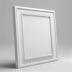 Blank canvas framed in Europen style. Generated AI