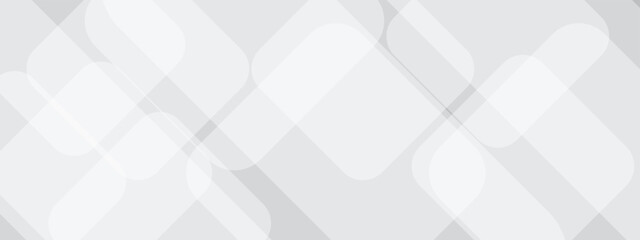 Abstract geometric white, grey square background. Abstract banner for your design.  Abstract technologic white squares Background.