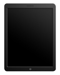 Illustration of modern computer tablet with blank screen. png transparent background