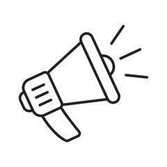 Megaphone icon, loud speaker icon, loudspeaker sign.