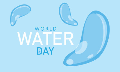 World water day. for greeting card, poster, banner, template