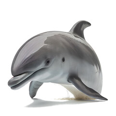 dolphin on a white background. generative AI