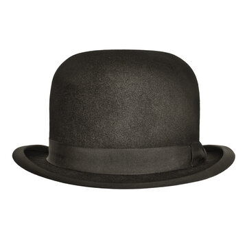 Vintage black bowler hat