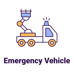 Emergency vehicle Vector Icon which can easily modify

